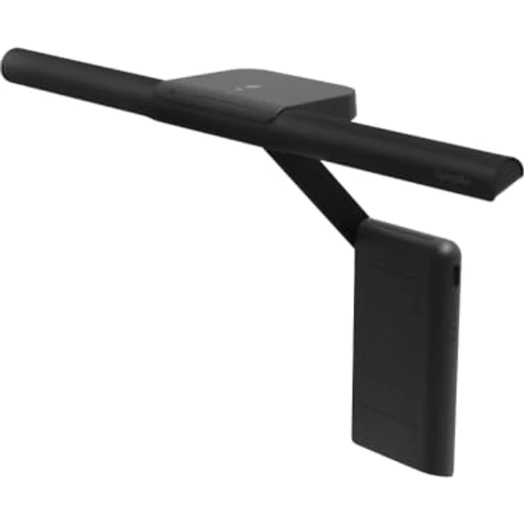BenQ LaptopBar Monitor-Leuchte für Laptop, automatische Dimmfunktion, einstellbare Farbtemperatur mit 7 Stufen, Laptoplicht mit Powerbank, USB Lampe (schwarz) – Bild 1