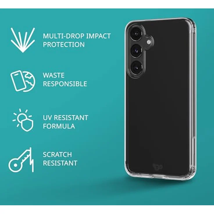 tech21 Evo Clear, Handyhülle für Samsung S24+, transparent, mit 3,6 m Aufprallschutz, vergilbungs- und kratzfest, verbessertem Kameraschutz – Bild 3