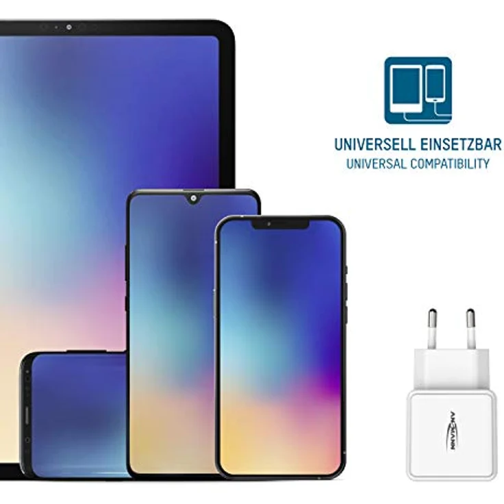 ANSMANN 2-Port Dual USB Ladegerät 2.4A - USB Charger mit Smart-IC Ladesteuerung, Netzteil besonders geeignet für iPhone, Samsung Galaxy, Huawei, Xiaomi, Tablet, GoPro, e-Book Reader, etc. – Bild 3