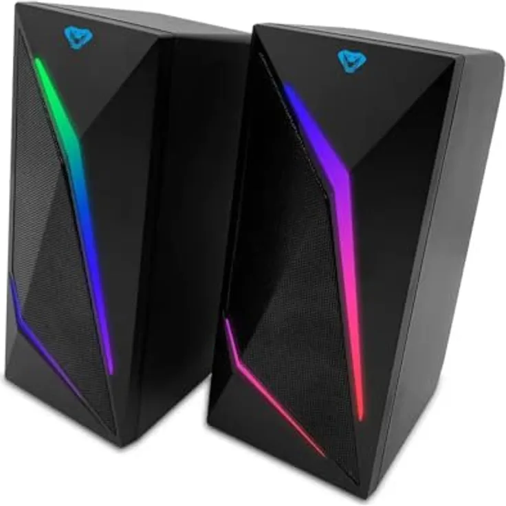 Media-Tech Cobra Pro Urion 2.0, Stereolautsprecher mit Bluetooth 5.0 und RGB-Touch-Beleuchtung, Schwarz