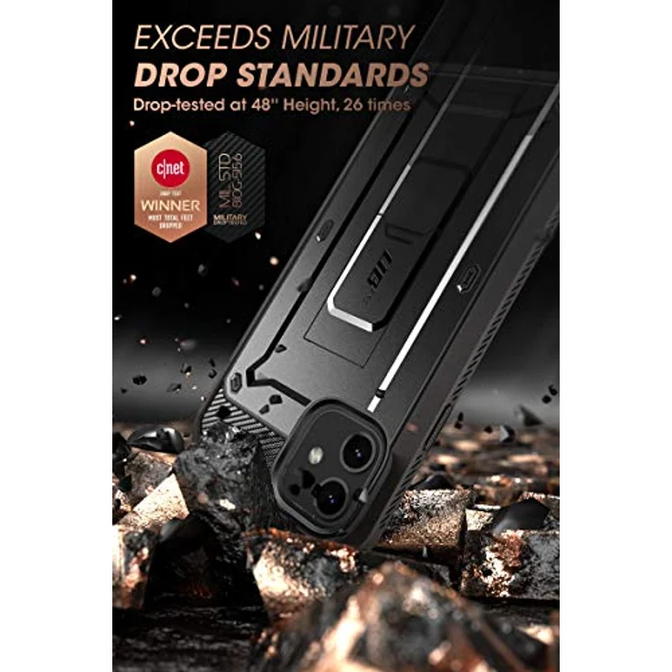 SUPCASE iPhone 11 Hülle 360 Grad Handyhülle Outdoor Case Bumper Schutzhülle Full Cover [Unicorn Beetle Pro] mit Integriertem Displayschutz und Gürtelclip 6.1 Zoll 2019 Ausgabe (Schwarz) – Bild 2