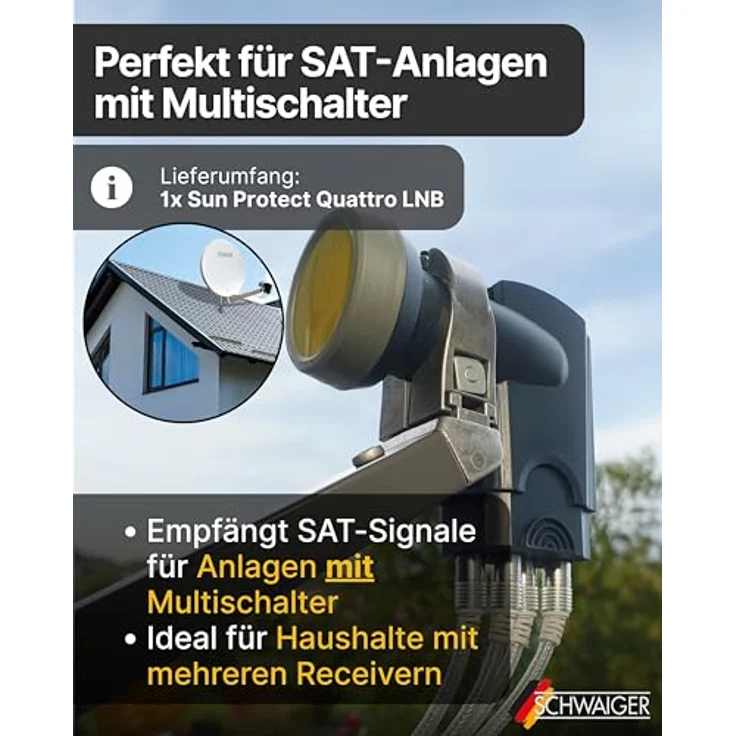 Schwaiger Quattro Switch Lnb digital für Multischalter – Bild 4