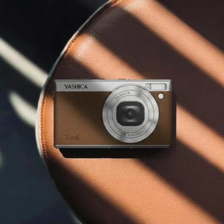 Yashica Tank, Digitalkamera mit 12MP CMOS Sensor, 4K Video und 3.0” Flip Screen, braun – Bild 8