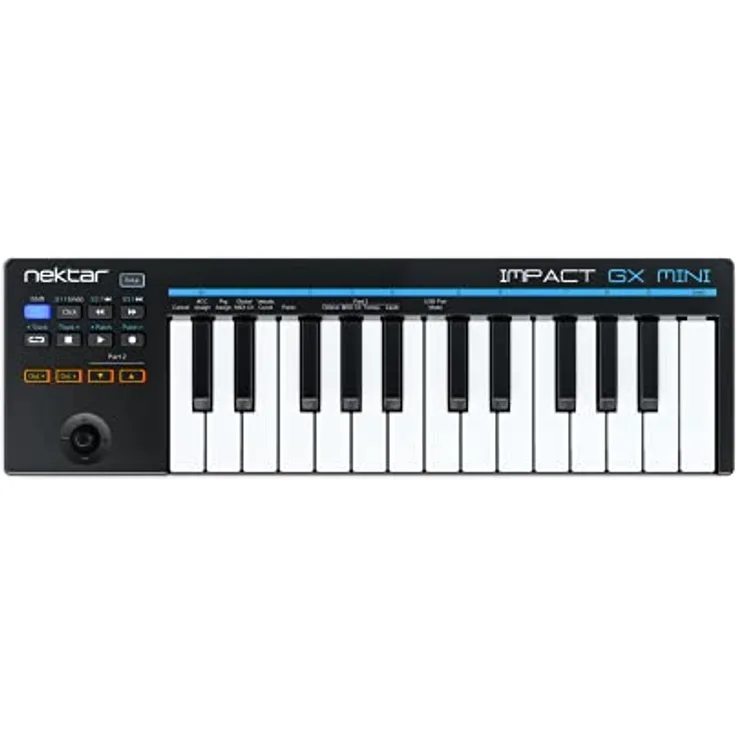 Nektar Impact GX Mini, USB MIDI Controller Keyboard mit DAW-Integration für Mac, PC und iOS, portable Mini-Keys