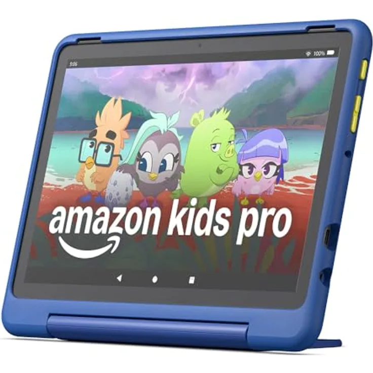 AMAZON Fire HD 10 Kids Pro (2023), 32 GB Tablet mit Nebula Design Hülle, kindersicher und leistungsstark