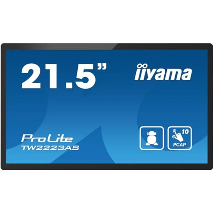 iiyama Prolite TW2223AS-B2 21,5" Full-HD VA LED-Monitor mit Android OS WiFi Bluetooth SD Slot 6H 24/7, schwarz – Bild 2