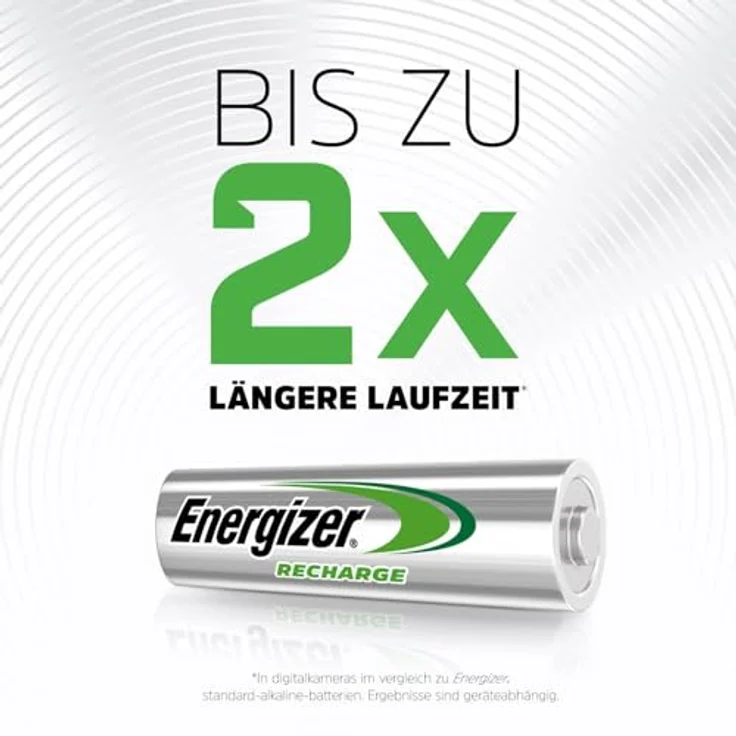Energizer AA Akkus, Recharge Universal Akku, 4 wiederaufladbare Batterien AA – Bild 3