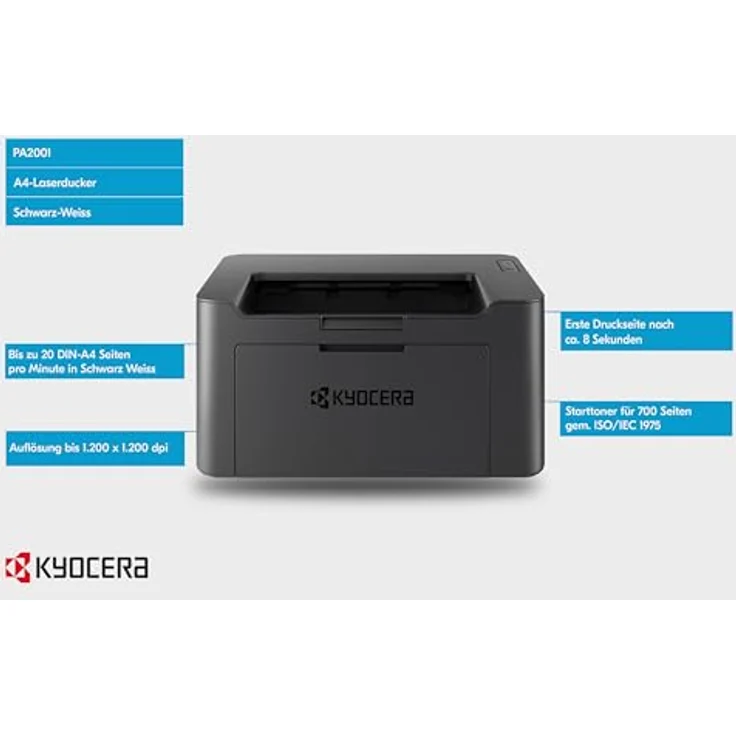 Kyocera Klimaschutz-System Ecosys PA3500cx Laserdrucker Farbe: 35 Seiten pro Minute. Farblaserdrucker, neigbares Bedienfeld, Duplex-Einheit, 100+550 Blatt Papierzufuhr, Gigabit LAN, Mobile Print – Bild 2