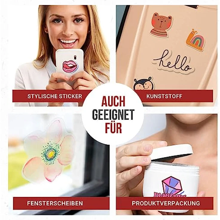 SKULLPAPER® Klebefolie Vinylfolie zum aufkleben und selbst gestalten - für Inkjet Tintenstrahldrucker (Transparent) – Bild 5