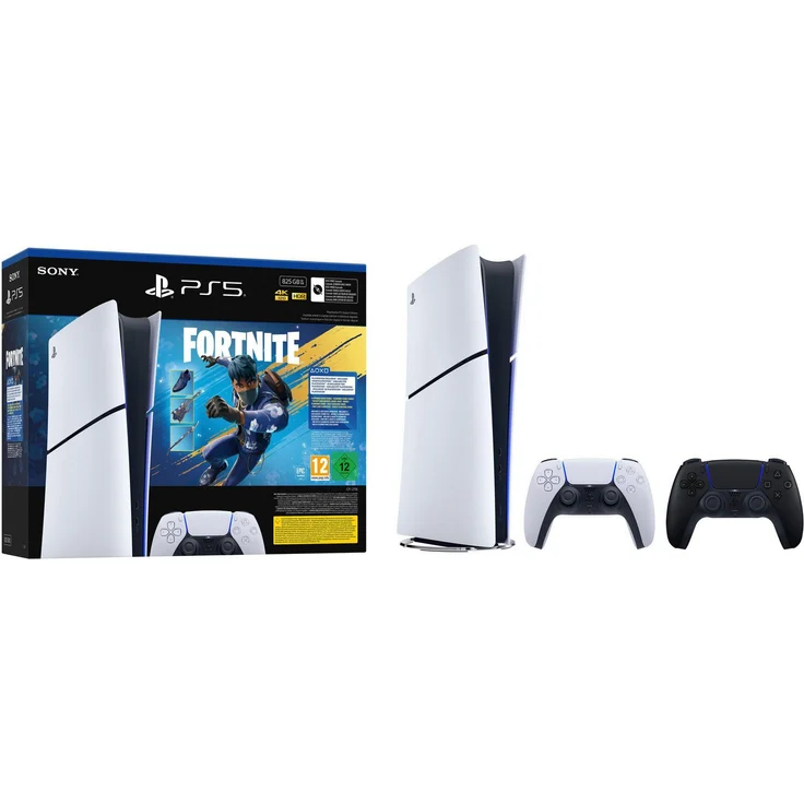 Sony PlayStation 5 PS5 Digital, Fortnite Erblühendes-Chaos-Bundle mit 825 GB, inkl. 8 exklusiven kosmetischen Gegenständen und 1.000 V-Bucks, schwarz