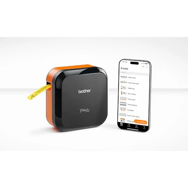 Brother PT-E720BT CUBE Pro, Etikettendrucker mit Bluetooth, 180 x 180 dpi, max. Etikettenbreite 24mm, tragbar und robust für industrielle Anwendungen – Bild 10