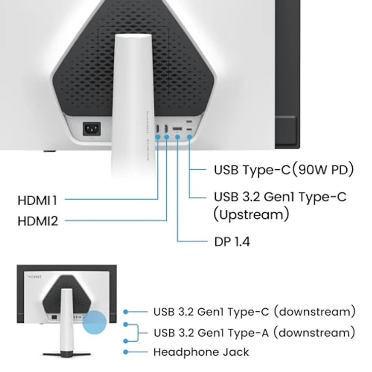 BenQ MOBIUZ EX271UZ, 27" 4K UHD QD-OLED Gaming Monitor, 240 Hz, 0,03 ms GtG, 99% DCI-P3, DisplayHDR True Black 400, HDMI 2.1, USB-C 90 W, FreeSync Premium Pro – Bild 5