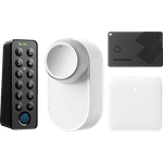 SWITCHBOT Smart-Lock-System Ultra Bundle, Elektronisches Türschloss mit Keypad Touch und Hub Mini, Weiß, militärauthentischer Sicherheitsstandard