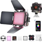 ZHIYUN Fiveray M20C Combo [Official] Videolicht RGB 20W, LED Streaming Licht, Magnetisch Videoleuchte mit 1950 Lux/ 2500~10000K/ 4500mAh/ CRI 94+/ Bluetooth, mit Gitter/Diffusor/Scheunentor/Tasche
