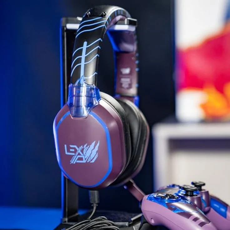 Lexip TSXLXHS0003 Kopfhörer & Headset Verkabelt & Kabellos Kopfband Gaming Bluetooth Schwarz, Violett – Bild 6