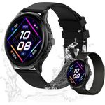 Valdus IP68 Wasserdicht Fitness-Tracker Smartwatch (1.43 Zoll, Andriod iOS) in Schwarz, mit SPO2 Herzfrequenzsensor & Schrittzähler 123 Sportmodi GPS-Tracking