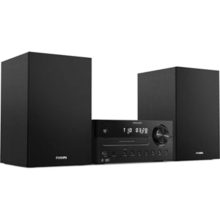 Philips TAM4505M2/12 Mikrosystem Hi-Fi 80W, Bluetooth, DAB+, CD, USB, Schwarz/Dunkelgrau – Bild 4