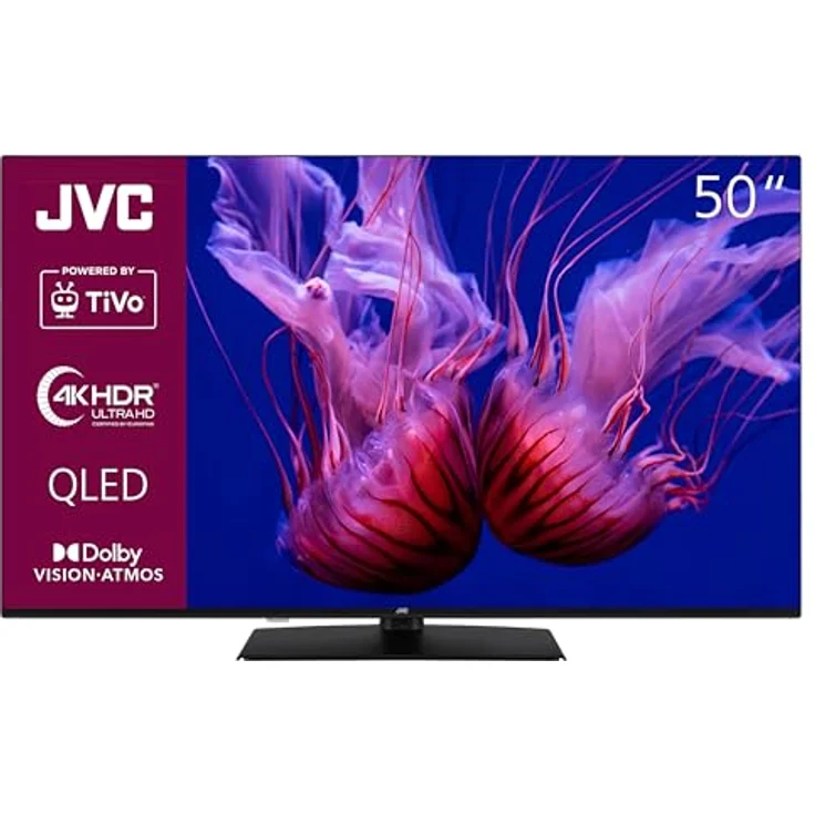 JVC 50 Zoll QLED Fernseher/Tivo Smart TV (4K UHD, HDR Dolby Vision, Dolby Atmos, Triple Tuner, 6 Monate HD+ inkl.) LT-50VUQ3455 – Bild 1