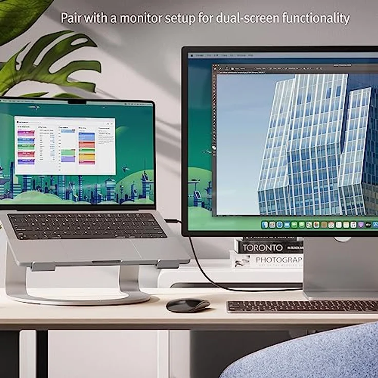 Twelve South Curve SE für MacBooks und Laptops | Aluminium Ergonomischer Desktop-Kühlständer, Silber – Bild 5