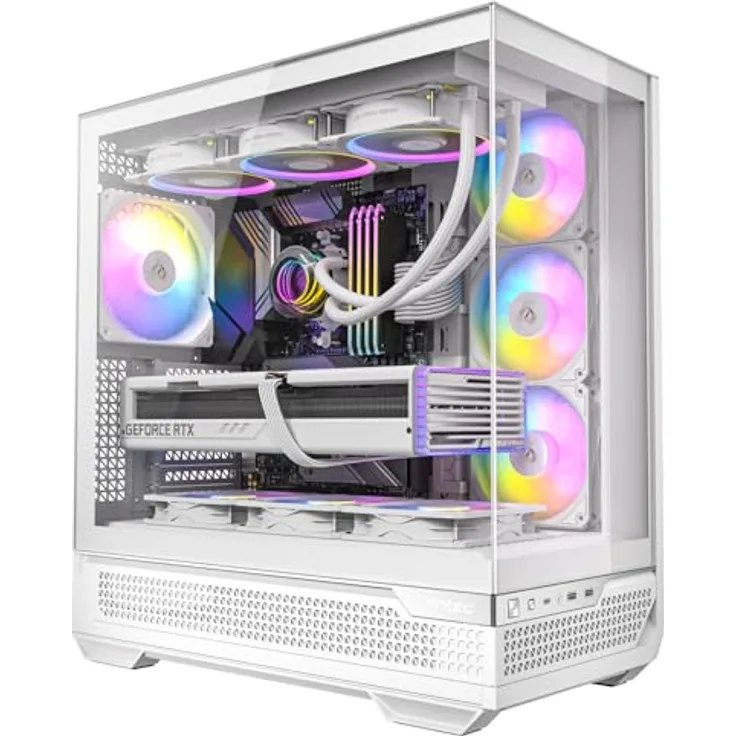 Antec GEH C7 ARGB White Full Tower weiß PC-Gehäuse mit vertikaler Kühlung und RGB-Lüftern