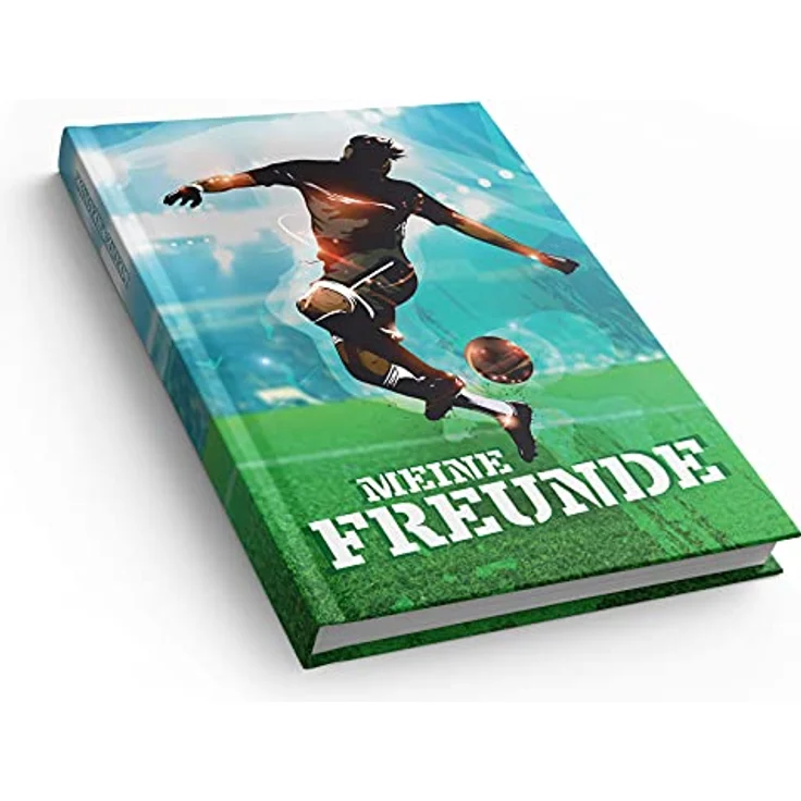itenga Freundebuch Fußball Meine Freunde DIN A5 88 Seiten für Jungen zum Ausfüllen für Schule Schüler Freunde – Bild 1