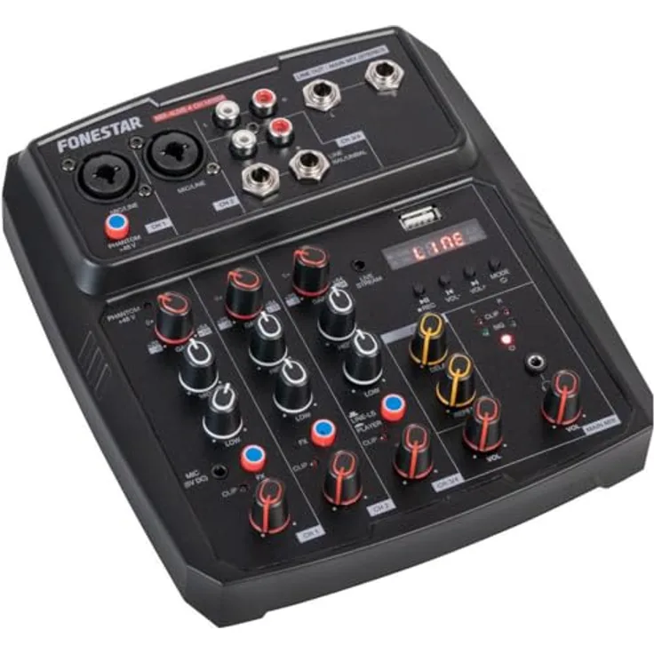 FONESTAR Studio Mischer, Mischpult für Szenarien und Veranstaltungen, hochwertige Materialien