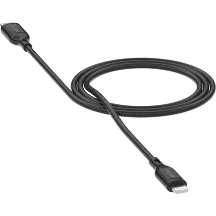 Mophie Essentials Lightning USB-C Kabel, 1 Meter, schnelles Aufladen, schwarze Farbe – Bild 3