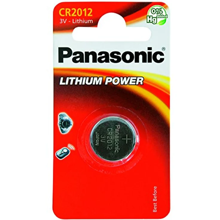 Panasonic 2594 Lithium Knopfzellen Batterie CR 2012 – Bild 2