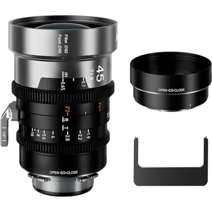 SIRUI IronStar T1.9 1.5X Anamorphotisches Cine-Objektiv, 45mm Kinoobjektiv mit PL-Mount und austauschbarem EF-Mount, manuellem Fokus, Neutral Flare – Bild 1