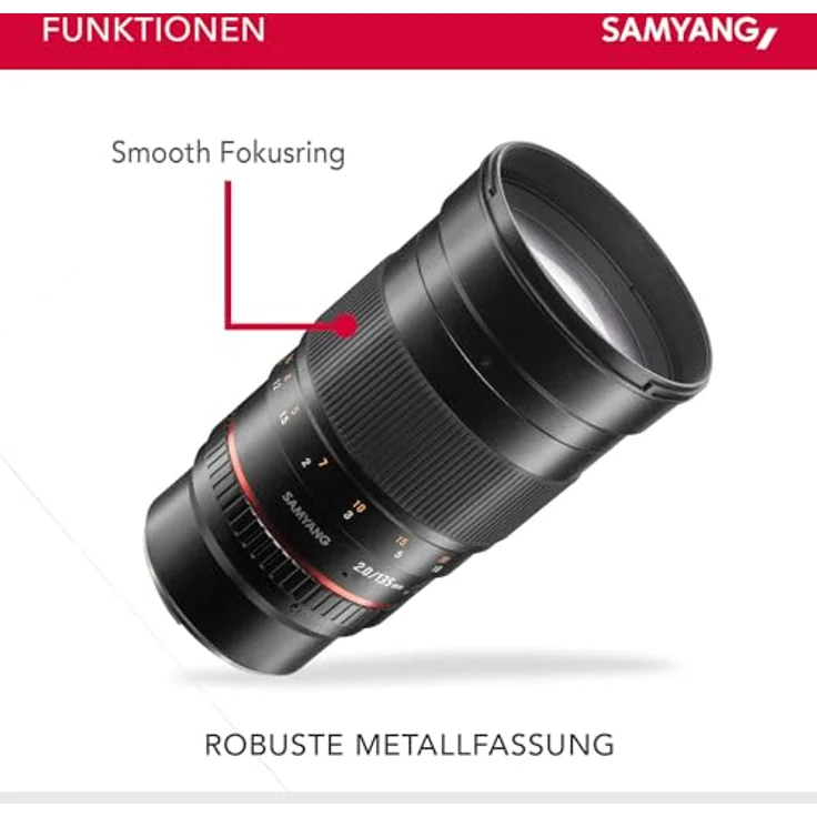 Samyang 135mm F2.0 Objektiv für Anschluss Fuji X – Bild 3