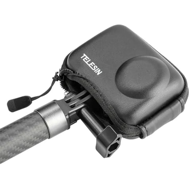TELESIN Protective Bag for DJI ACTION 3/4, Hochgradiges Polyurethan und EVA-Schaum, wasser- und stoßfest, halb-offenes Design für Stativnutzung – Bild 2