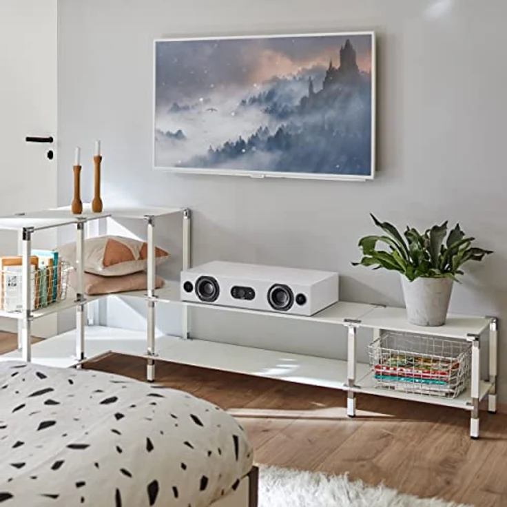 Nubert nuBoxx AS-225 max | Weiße Soundbar mit weißer Front | Stereobar für HiFi & Musikgenuss | TV-Lautsprecher belastbar bis 50 kg | Soundbase mit Klangregelung | Stereobase für Heimkino | Sounddeck – Bild 4