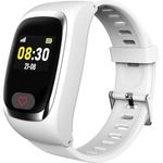 James B8 (Weiss) Notruf- und Sicherheitsuhr für Senioren, Sturzerkennung, Notruf-Knopf & GPS-Ortung, Gesundheitsfunktionen, Familien-App + Inklusive SIM Karte & Monatstarif