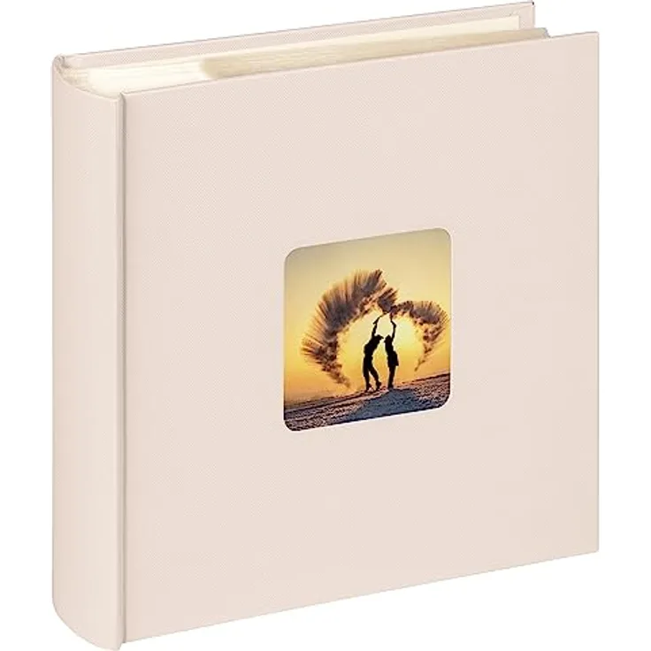 walther design Fotoalbum chamois 200 Fotos 10 x 15 cm Memo-Einsteckalbum mit Cover-Ausstanzung, Fun ME-110-W