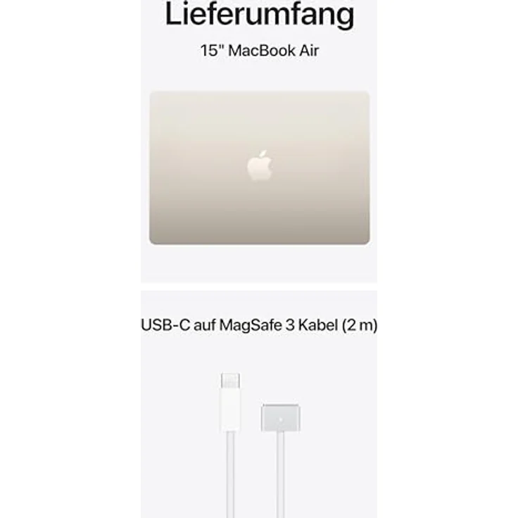 APPLE MacBook Air (2026) 15,3 Zoll, Apple M5, 16 GB RAM, 512 GB SSD, macOS, Polarstern – Bild 7
