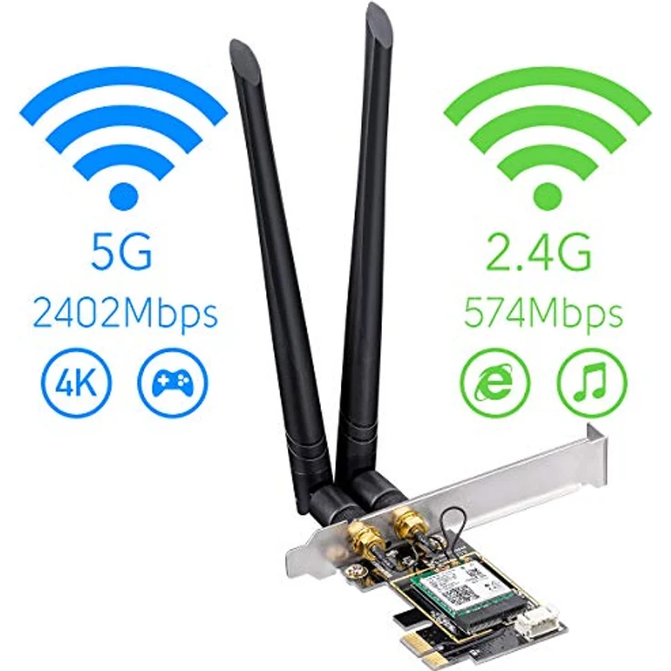Cudy WE3000 AX3000 Wi-Fi 6E PCIe Karte, Ax210, 3000Mbps, Bluetooth 5.2/5/4.2/4.0, Windows 11/10 Unterstützung – Bild 4