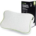 BLACKROLL® Recovery Pillow (50 x 30 cm), Ergonomisches Nackenkissen aus Viscose Memory Schaum, Grau, mit Travel Bag für Reisen, Made in Germany