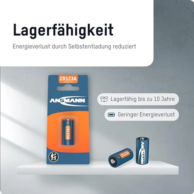 ANSMANN CR123A Lithium Batterie 3V 6 Stück - ideal für Garagentoröffner, Alarmanlage, Miniradio, Funkauslöser für Kamera, Messgeräte, Klingel – Bild 4