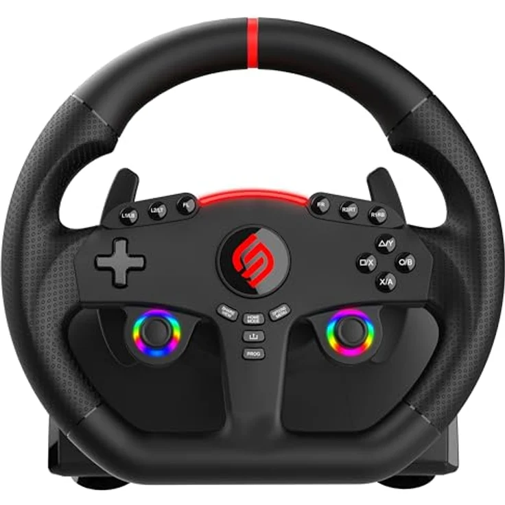 SUBSONIC Superdrive 270 GT Lenkrad, Dual-Stick-LED-Rennlenkrad mit 270° Drehung, Pedalen und Schaltwippen für Switch 2 / Switch, PS4, PC und Xbox – Schwarz – Bild 2