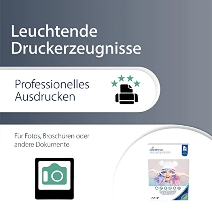 MediaRange MRINK103 Photopapier A4, 100 Blätter, 220 g-m², glänzend – Bild 3