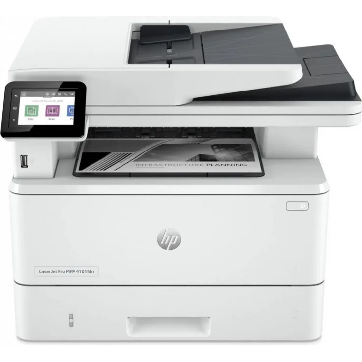 HP LaserJet Pro MFP 4102fdn Schwarzweiß Multifunktionsdrucker - Drucken - Kopieren - Scannen - Faxen - Beidseitiger Druck - L