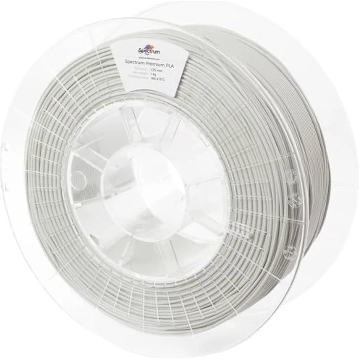 Spectrum Filaments PLA Premium Light Grey, 3D-Druckmaterial, 1 kg, Filamentdurchmesser 1,75 mm – Bild 1