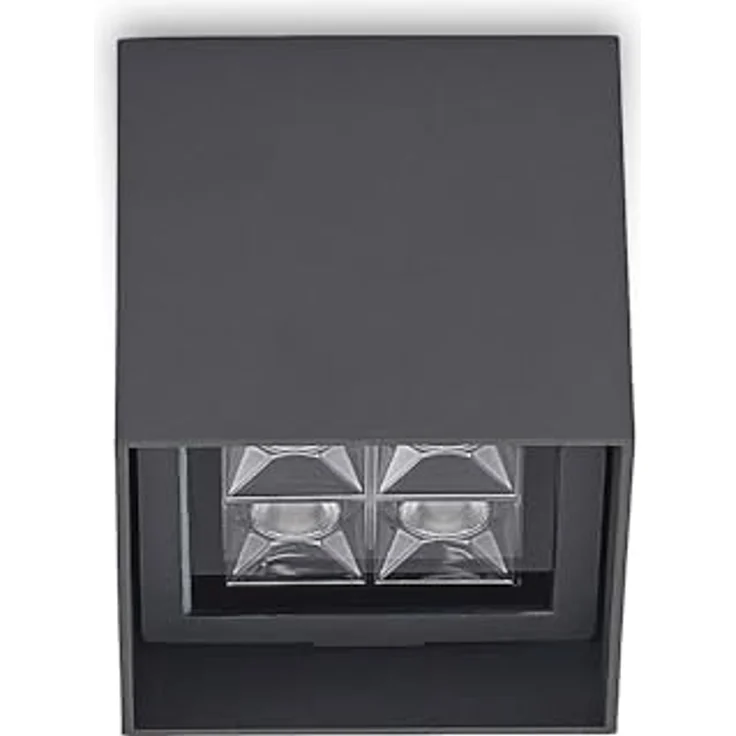 Lindby LED Deckenleuchten 'Eveta' (Modern) in Schwarz aus Aluminium (1 flammig) - Außenleuchte für Garten, Terasse, Balkon & Haus, LED-Deckenleuchte mit IP65 Schutzart – Bild 1