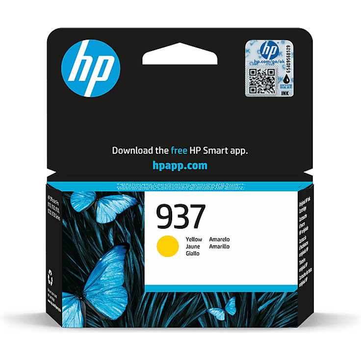 HP 937 Gelb Original Druckerpatrone, ca. 800 Seiten Druckleistung, kompatibel mit OfficeJet Pro Geräten