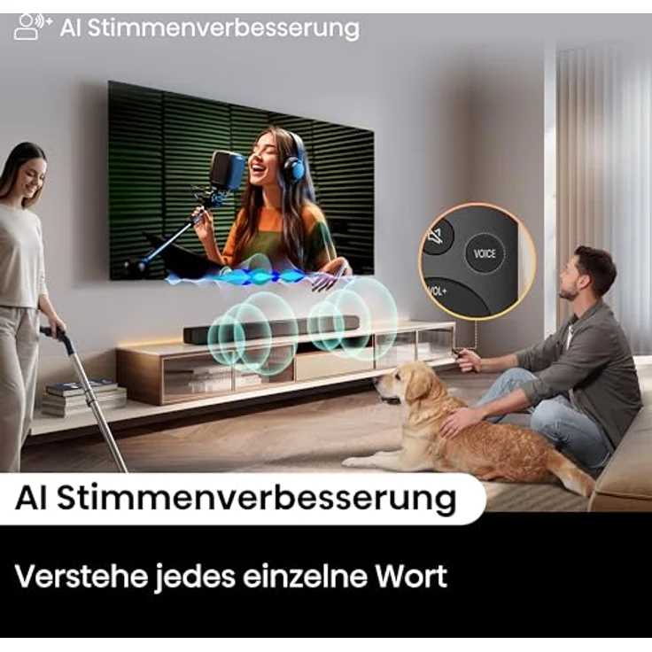 Hisense HS1000 Soundbar 2.0, 120 W mit Dolby Digital Plus, Bluetooth 5.3, HDMI-Steuerung, Wandmontage – Bild 6