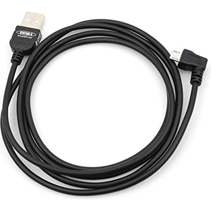 SYSTEM-S 2m Meter Micro USB 2.0 Kabel gewinkelt 90 Grad Winkelstecker (rechts-Male) Adapter Datenkabel und Ladekabel – Bild 2