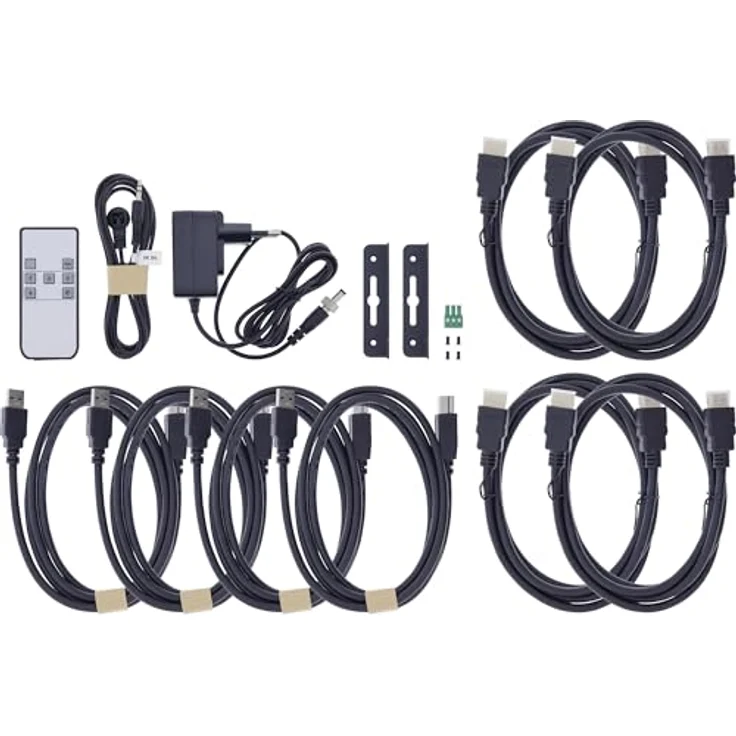 InLine KVM Switch 4-fach, HDMI, 8K@60Hz, USB 3.2 Hub, mit IR & RS-232, Schwarz – Bild 6