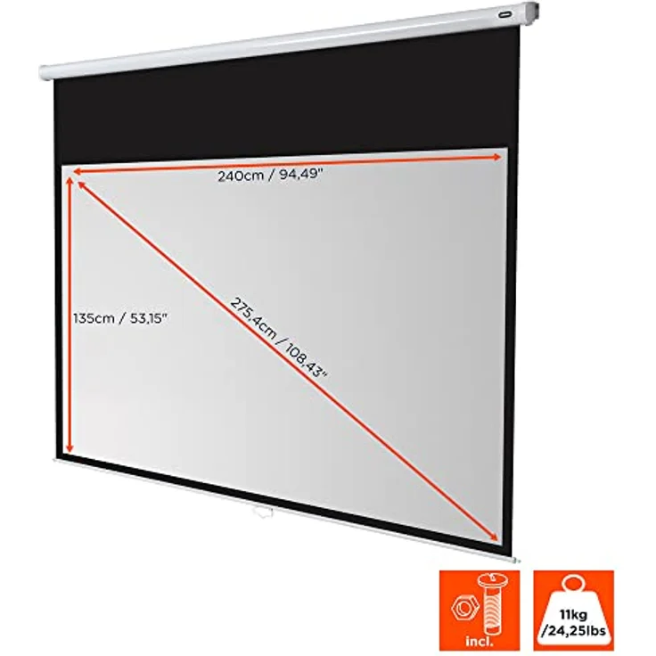 Celexon Leinwand Rollo Economy 240 x 135 cm – Bild 2