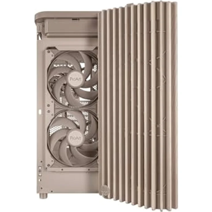 ASUS Proart PA401 Wood Mesh PWM Beige, ATX PC-Gehäuse aus Holz mit optimaler Kühlung, 16 cm CPU-Höhe, 2x 160 mm Lüfter – Bild 6