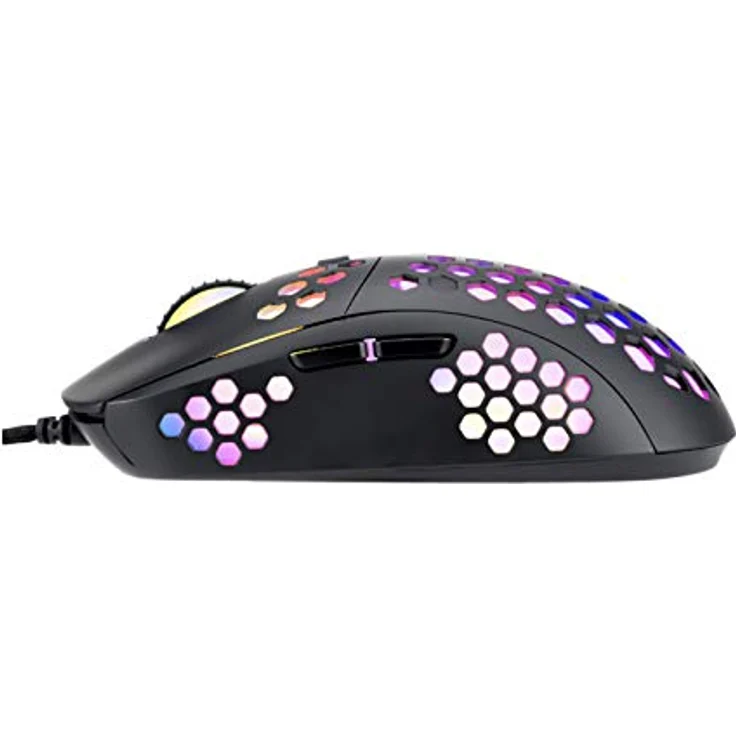 Marvo M399 Gaming-Maus, 6400 DPI, optischer Sensor, 6 programmierbare Tasten, ergonomisches Design, schwarz – Bild 3